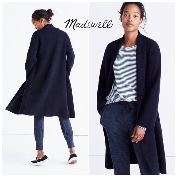 Madewell Sweaters - Madewell Rivington Sweater Coat in Navy - L